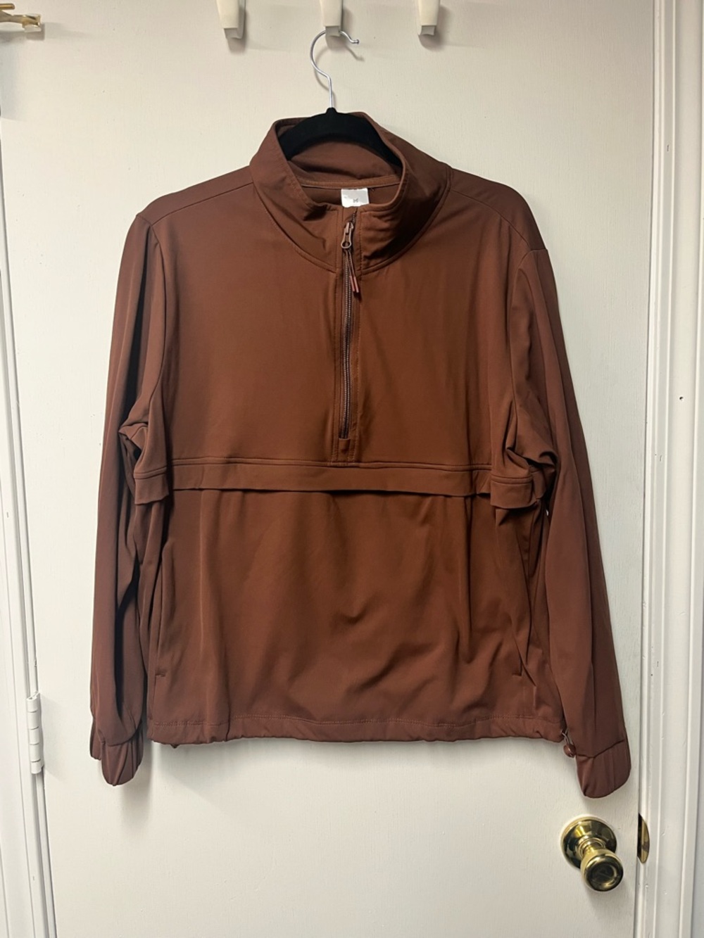 Women’s Half-Zip Pullover Top - Brown